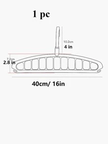 1 pieza Estante organizador de perchas liso - Rosa - Ver 3