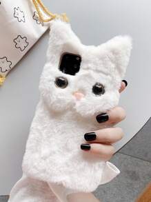 1 Ốp điện thoại chống trượt sang trọng hình mèo dễ thương Tương thích với iPhone 15 Pro, thích hợp cho cả hai giới tính - trắng - Xem 1