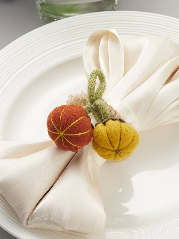 Pumpkin Decor Napkin Ring SHEIN USA