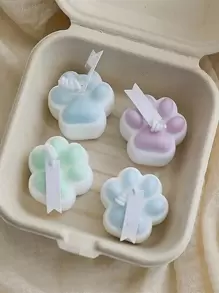 1pc Reusable DIY Candle Silicone Mold,Creative White Paw Shaped Washable Mold For DIY Lovers