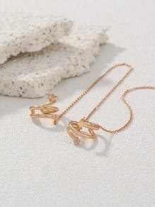 Nooxian 2pcs Minimalist Ear Cuff - Yellow Gold - View 3