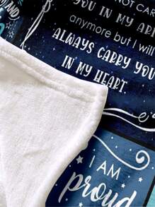 Slogan Graphic Blanket - Multicolor - View 3