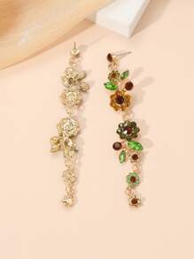 水钻花朵装饰耳坠 情人节款