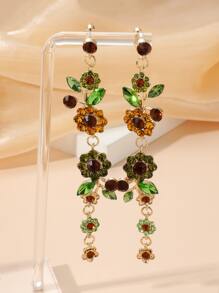 水钻花朵装饰耳坠 情人节款