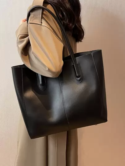 Minimalistisk axelväska med innerficka, stor väska för arbete och resor för tonårsflickor, kvinnor, högskolestudenter, nybörjare och tjänstemän. Perfekt för kontor, arbete, affärer, pendling. Bästa arbetsväskan. Perfekt för tillbaka till skolan, grundskolan, arbete, affärer, pendling. Business Casual-väska för kvinnor. Perfekt för kontor, affärer och arbete. Arbetsväska för kvinnor. Perfekt för vardaglig elegans och speciella tillfällen. Business Casual-väska för kvinnor. Perfekt för kontor, affärer och arbete.