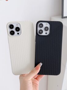 2pcs/set Large Hole Wavy Knitting Pattern Iphone Case - Multicolor - View 1