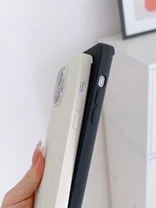 2pcs/set Large Hole Wavy Knitting Pattern Iphone Case - Multicolor - View 2