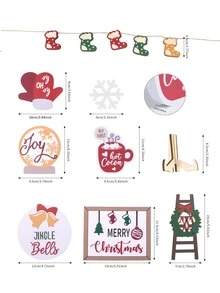 9 piezas Decoración copo de nieve & diseño de medias Navidad