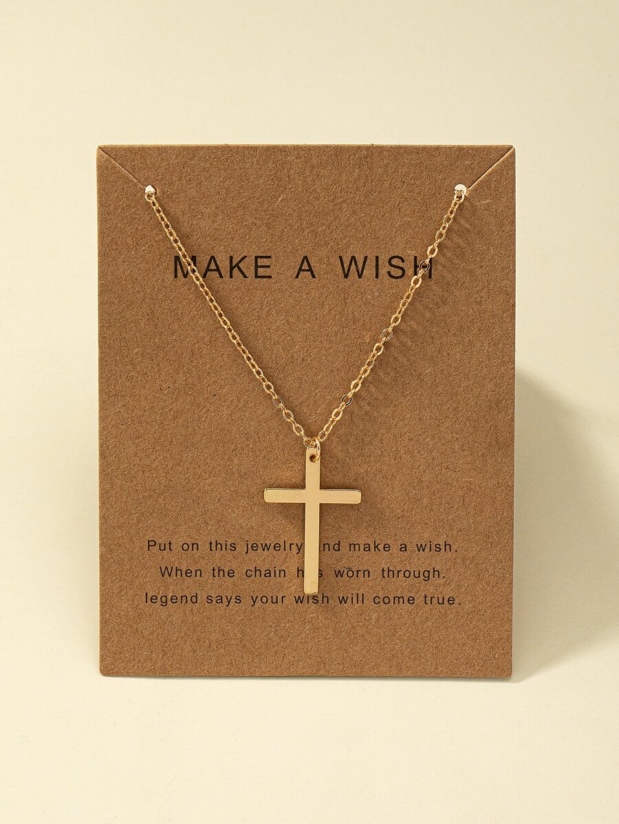 Vòng cổ chữ thập Charm - Vàng - Xem 1