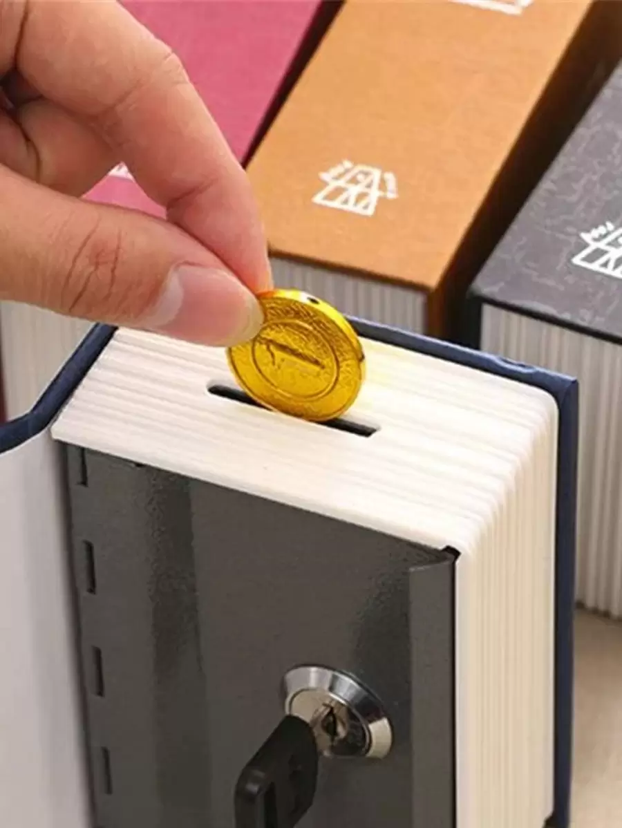 1 hộp đựng tiền hình quyển sách màu ngẫu nhiên, hộp đựng tiền xu sáng tạo cho gia đình tốt nhất - Nhiều màu - Xem 1