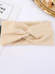 2入組純色扭結細節頭帶，休閒風格 - 彩色 - 查看 2
