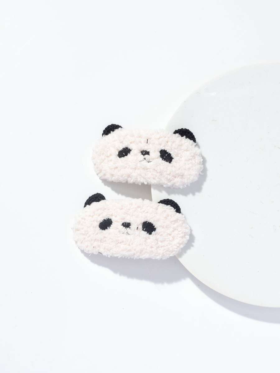 2入組卡通熊貓裝飾髮夾 - 彩色 - 查看 1