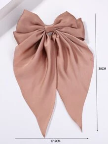 1 Máy Tính Nữ Kích Thước Nhỏ Nơ Kẹp Tóc Có Kẹp Cá Sấu, Phụ Kiện Tóc Dễ Thương - Cà phê - Xem 4