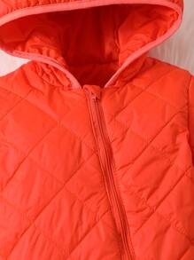Baby Zipper Up Hooded Jumpsuit - Orange - View 3