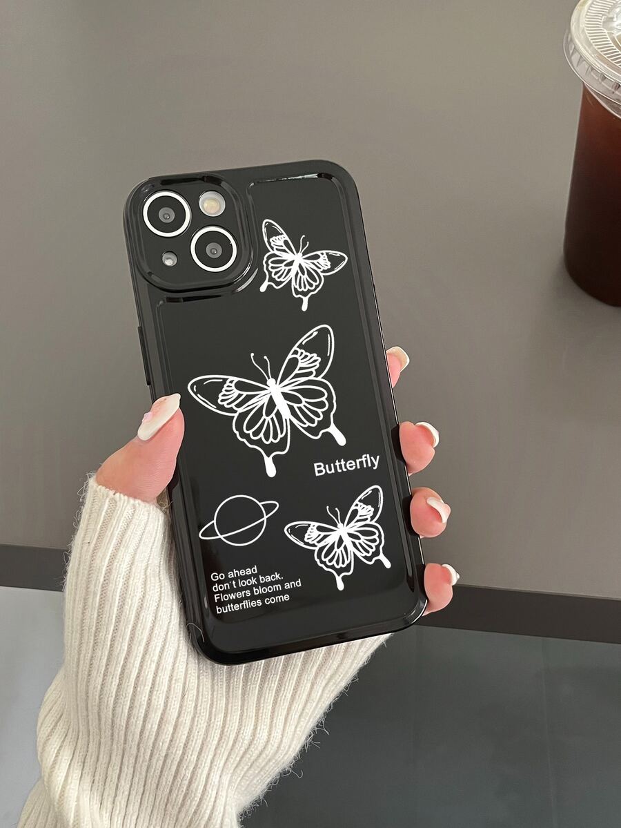 Butterfly Pattern Phone Case - Multicolor - View 1