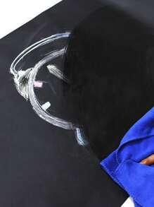 1pc Plain Color Chalkboard Adhesive Wallpaper - Multicolor - View 3