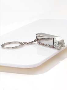 Móc khóa xe tải lớn cá nhân hóa dành cho nam, móc khóa mô hình xe hơi mini 3D, quà tặng sáng tạo cho trẻ em và bạn bè, phụ kiện túi xách, phụ kiện ba lô đi học, dây đeo túi phong cách Goth Y2k dễ thương, có ngăn đựng thẻ, phụ kiện túi xách, phụ kiện Giáng sinh - Bạc - Xem 2