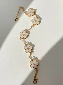 Flower Decor Bracelet - Multicolor - View 2