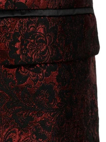 Manfinity AFTRDRK Men Floral Jacquard Shawl Collar Blazer - Burgundy - View 5