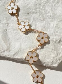 Flower Decor Bracelet - Multicolor - View 4