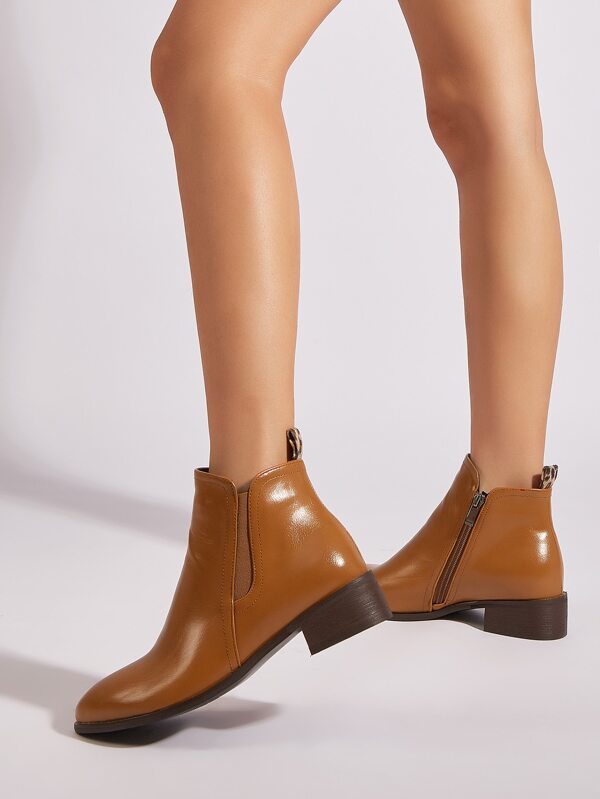 Zipper Side Chelsea Boots SHEIN USA