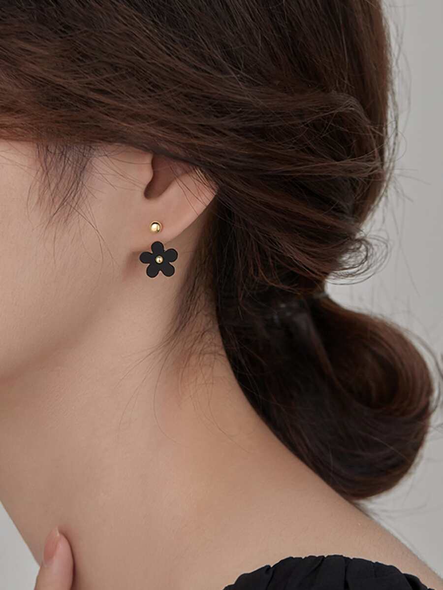 Andkiss Flower Decor Earring Jackets Valentines,Mom,Mother,Mother's Day,Gift