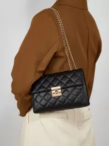 時尚的肩背包 - 黑色 - 查看 1