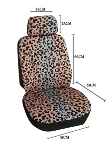 1pc Leopard Print Car Seat Cover - Multicolor - View 3