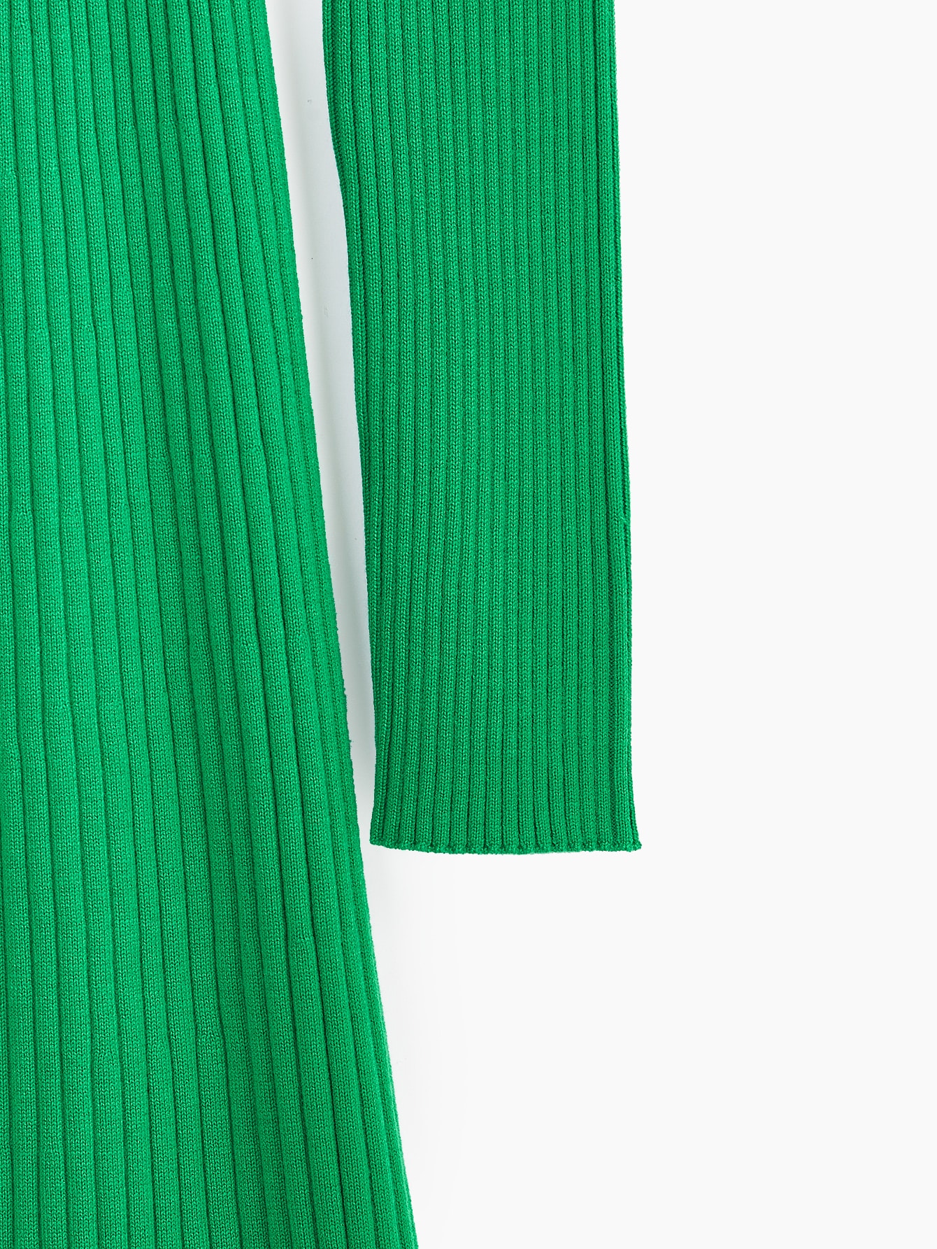 MOTF PREMIUM Vestido de punto mezcla de lana ribete en contraste Moda