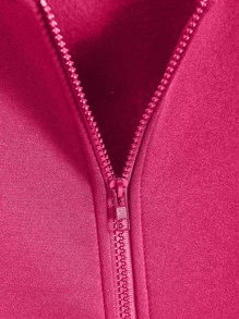 INAWLY Capuche longue zippée avec cordon de serrage, doublure thermique, épaules tombantes, pour l'hiver