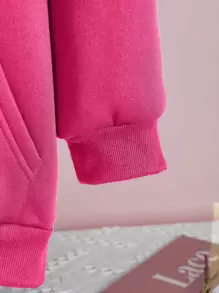 INAWLY Capuche longue zippée avec cordon de serrage, doublure thermique, épaules tombantes, pour l'hiver