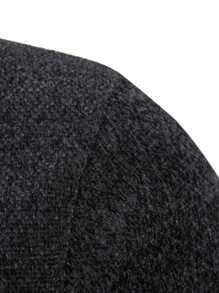 Manfinity Homme Men Zip Up Drawstring Hooded Thermal Lined Cardigan - Black - View 6