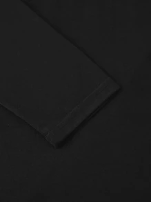 Manfinity Homme Men Letter Graphic Tee, Fall, Long Sleeve Top - Black - View 4