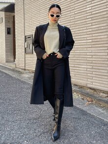 DAZY Turtleneck Ribbed Knit Jumper - Khaki - View 8