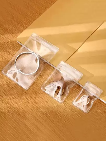 10pcs Portable PE Jewelry Storage Bag, Clear Mini Sealing Packaging Bag, Gift For Valentine's Day