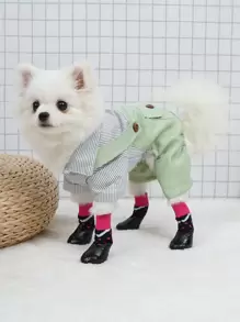 4pcs Waterproof Pet Socks - Multicolor - View 1