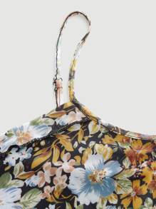 SHEIN MOD 印花高衩吊帶洋裝 - 彩色 - 查看 3