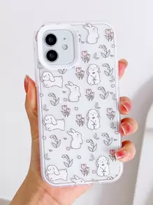 เคส โทรศัพท์ กระต่าย & ลาย ดอกไม้ - มัลติคัลเลอร์ - ดู 1