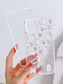 เคส โทรศัพท์ กระต่าย & ลาย ดอกไม้ - มัลติคัลเลอร์ - ดู 2