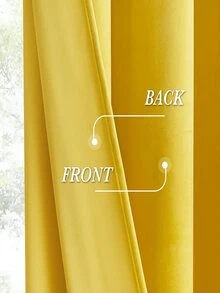 Cortina una sola pieza unicolor - Amarillo - Ver 4