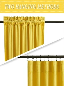 Cortina una sola pieza unicolor - Amarillo - Ver 6