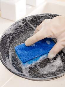 1 pieza de color al azar Olla Esponja de limpieza - Multicolor - Ver 1