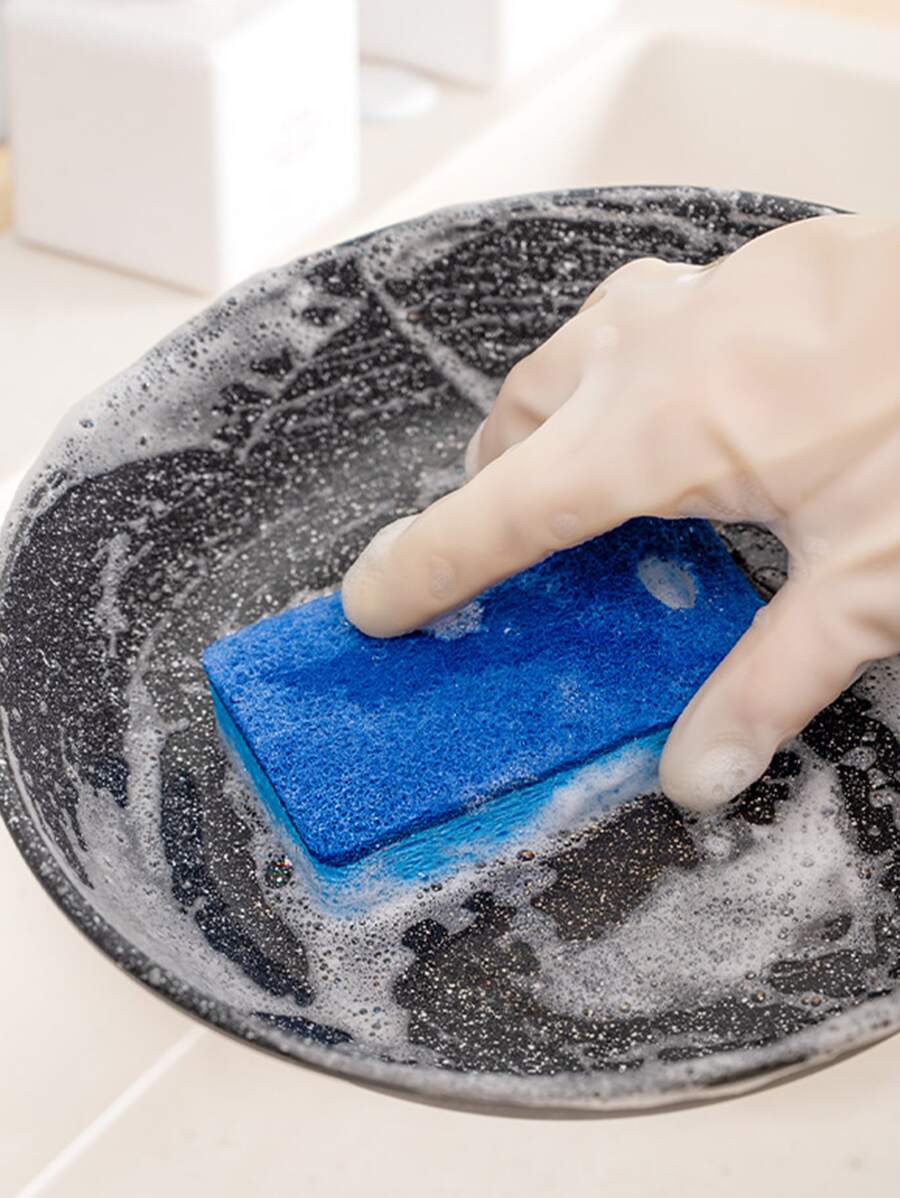 1 pieza de color al azar Olla Esponja de limpieza - Multicolor - Ver 1