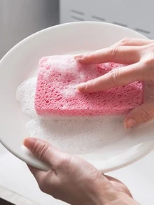 1 pieza de color al azar Olla Esponja de limpieza - Multicolor - Ver 3