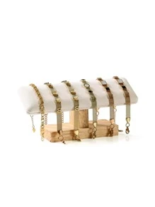 1 cái Chắc Chắn Đồng Hồ Tổ Chức, Đế Gỗ Đồng Hồ Đỡ cho Gia Đình - Màu be - Xem 2