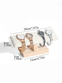 1 cái Chắc Chắn Đồng Hồ Tổ Chức, Đế Gỗ Đồng Hồ Đỡ cho Gia Đình - Màu be - Xem 3