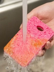 1 pieza de color al azar Olla Esponja de limpieza - Multicolor - Ver 6