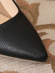 女士黑色高跟鞋，休闲优雅简约风格时尚高跟鞋，适合派对等场合，优雅 - 黑色 - 查看 6