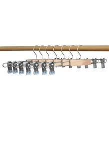 3pcs Pants Hanger With Clothespin - Silver - View 5