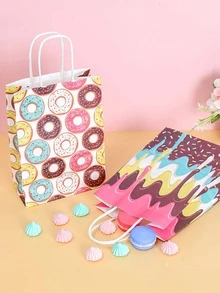 4pcs Donut Pattern Gift Bag - Multicolor - View 5